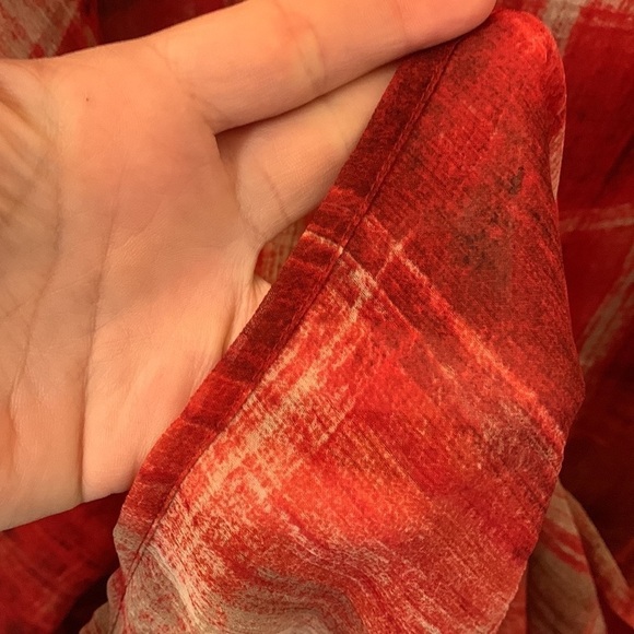 Liz Claiborne Red Sheer Blouse - Picture 7 of 9